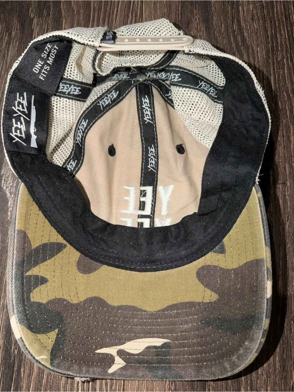 Yee Yee Headwear Camo Trucker Hat Snapback Mesh Back Embroidered Logo